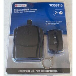 Utilitech Two Wireless Remote Control Outlets for Outdoor Use Model #0357410